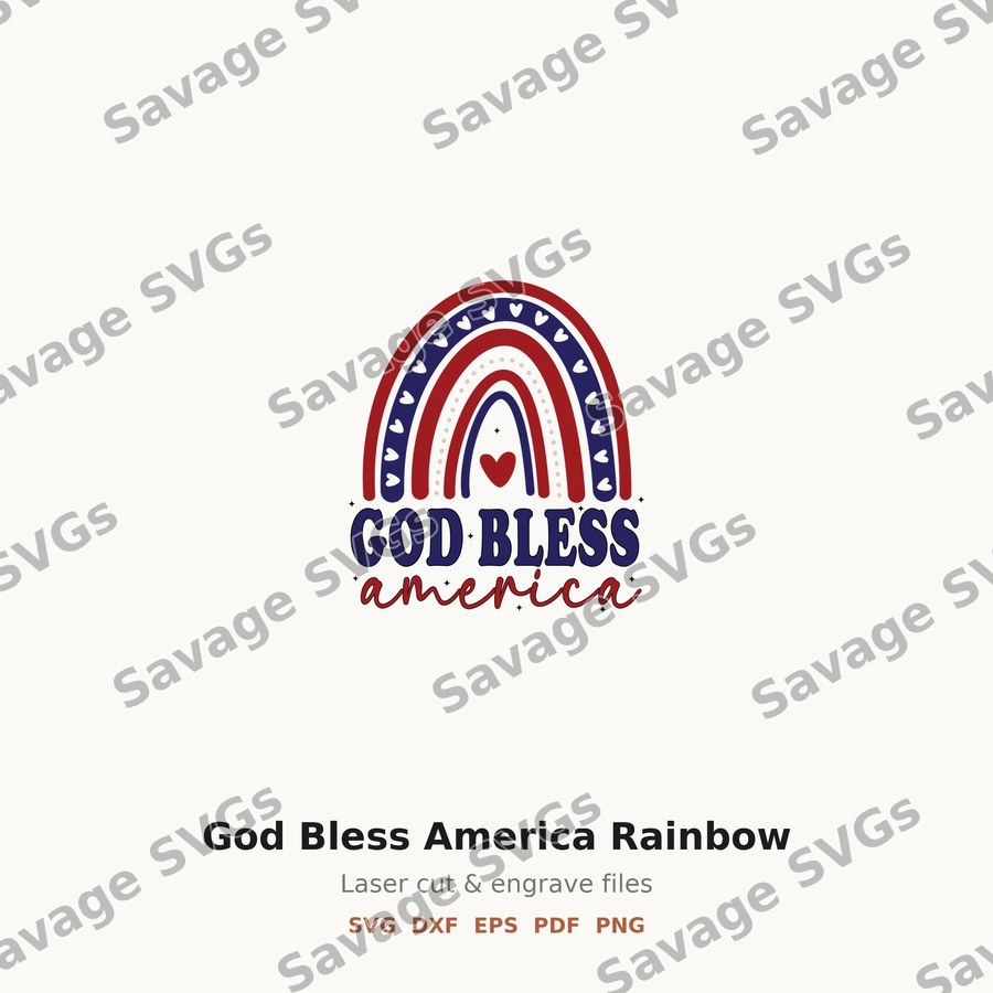God Bless America Rainbow