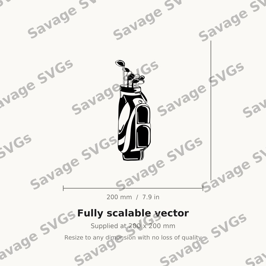 Golf Bag With Clubs