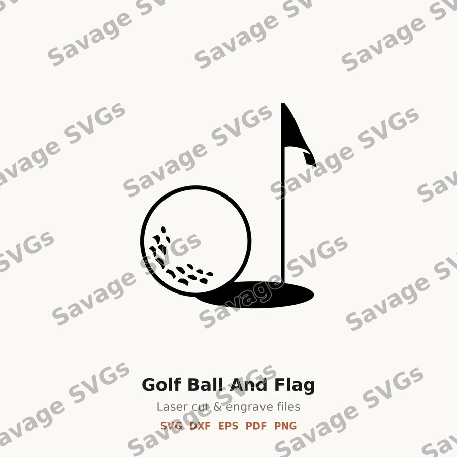 Golf Ball And Flag