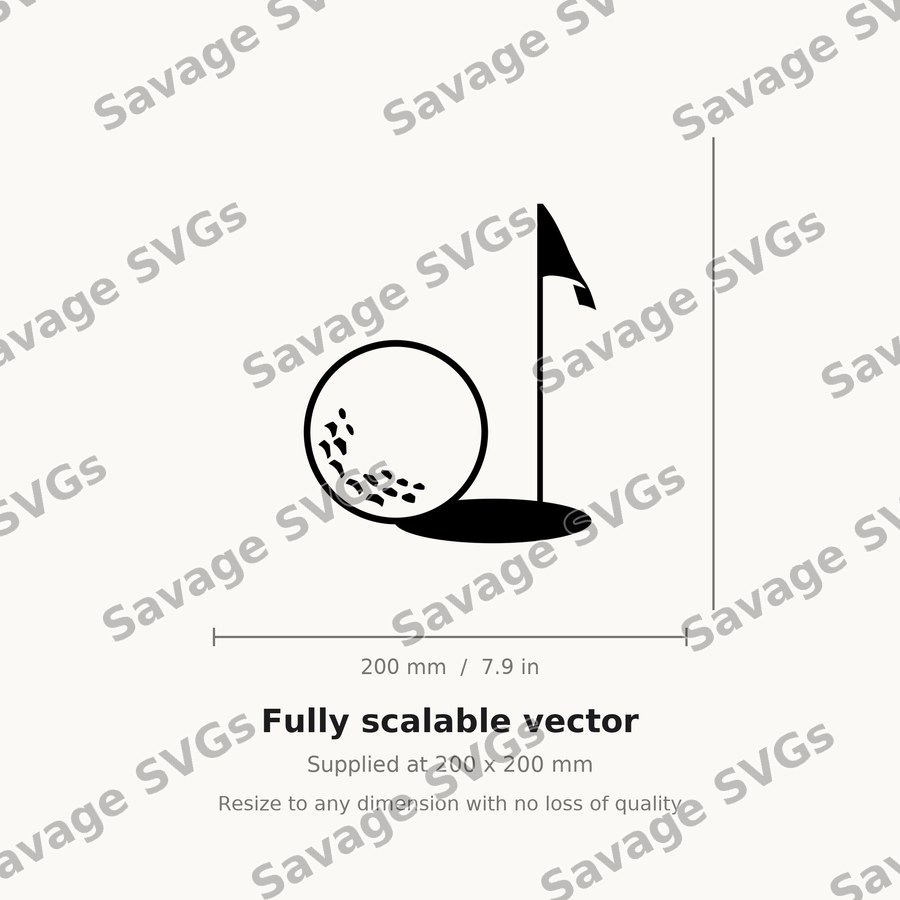 Golf Ball And Flag