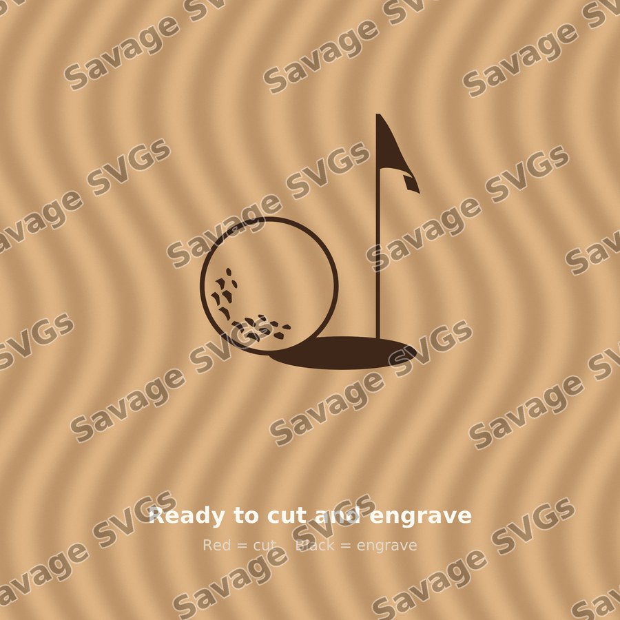Golf Ball And Flag