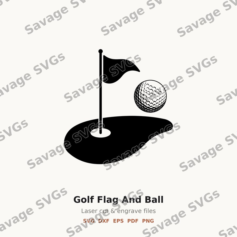 Golf Flag And Ball