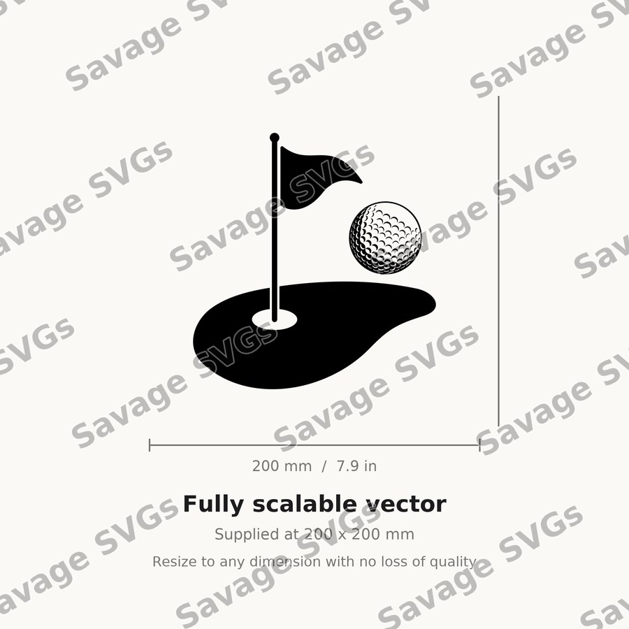 Golf Flag And Ball