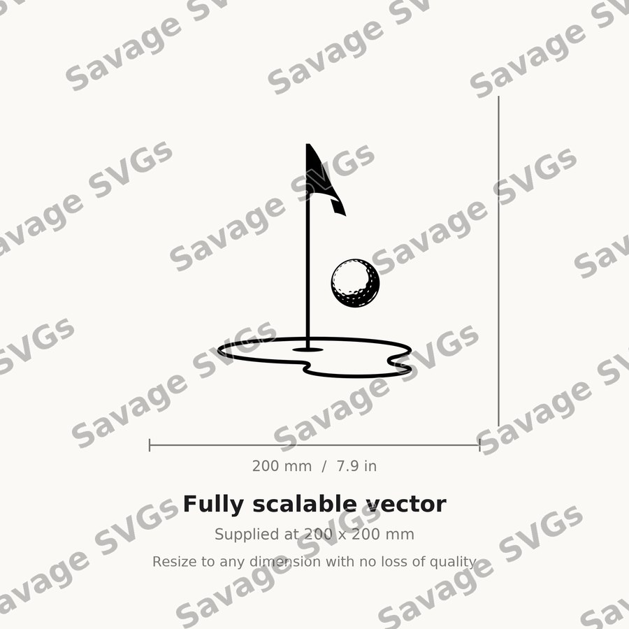 Golf Flag And Ball