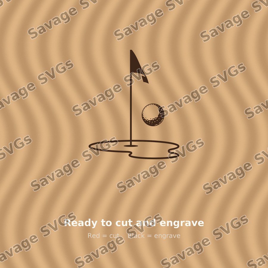 Golf Flag And Ball