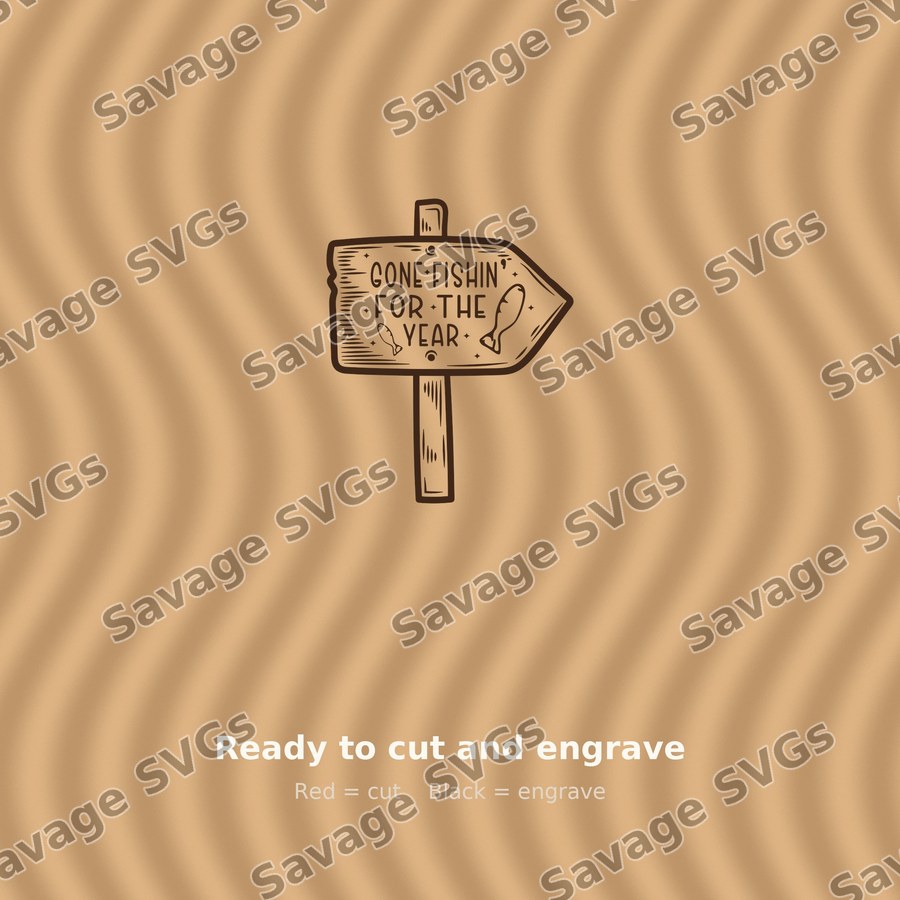 Gone Fishin Sign