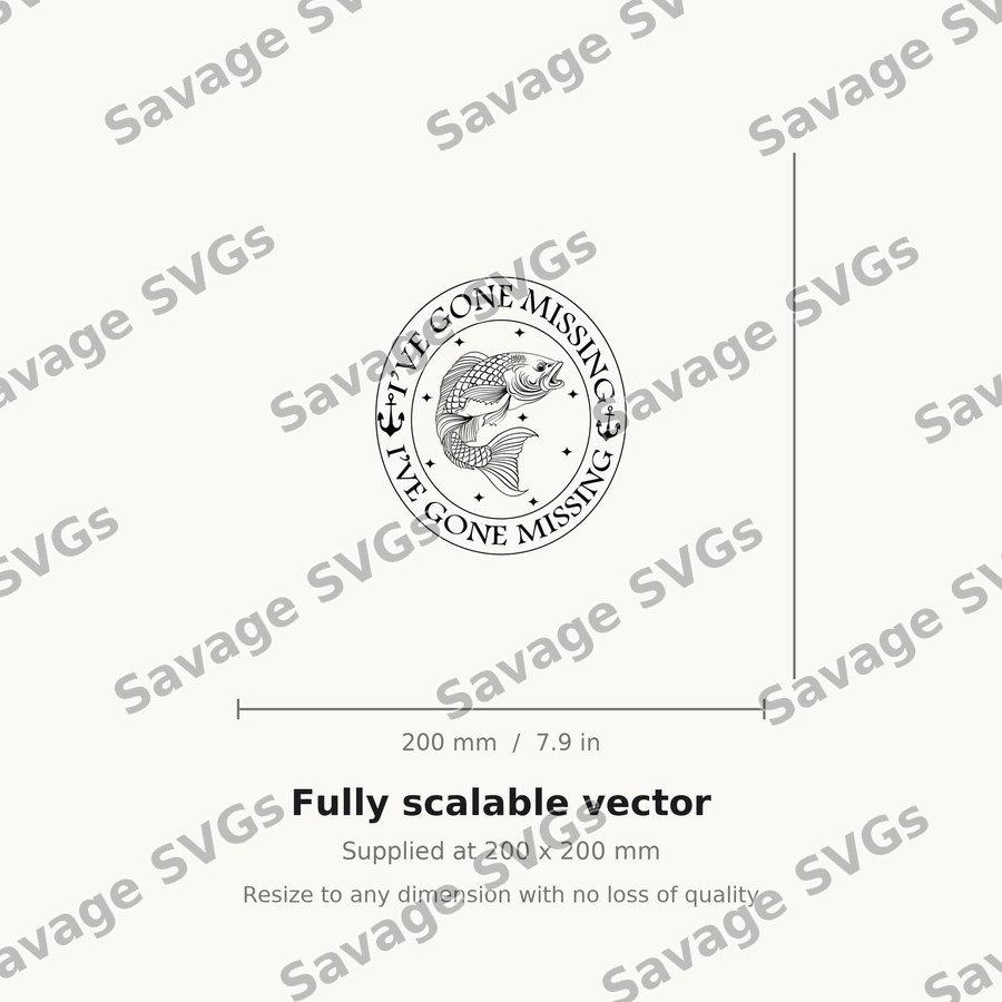 Gone Missing Fish Badge
