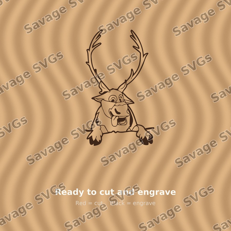 Goofy Reindeer Peeking