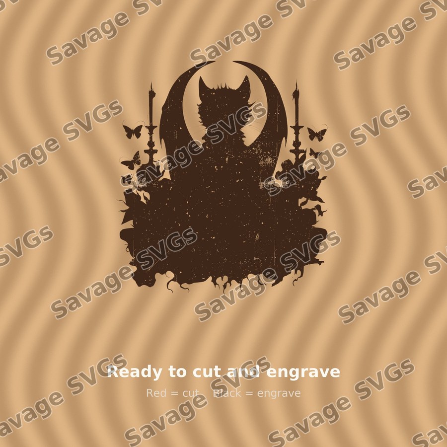 Gothic Winged Cat