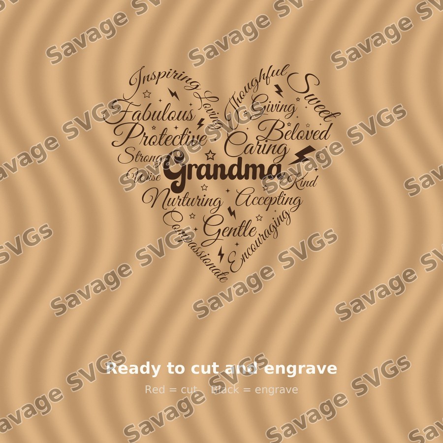 Grandma Word Heart