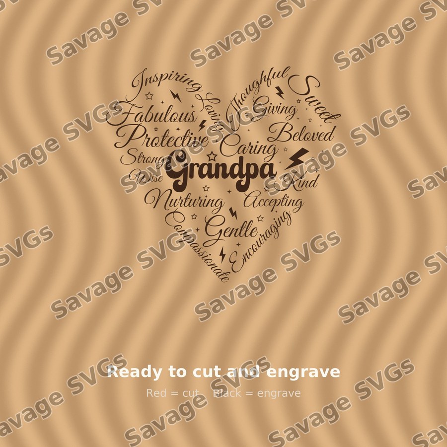 Grandpa Word Heart
