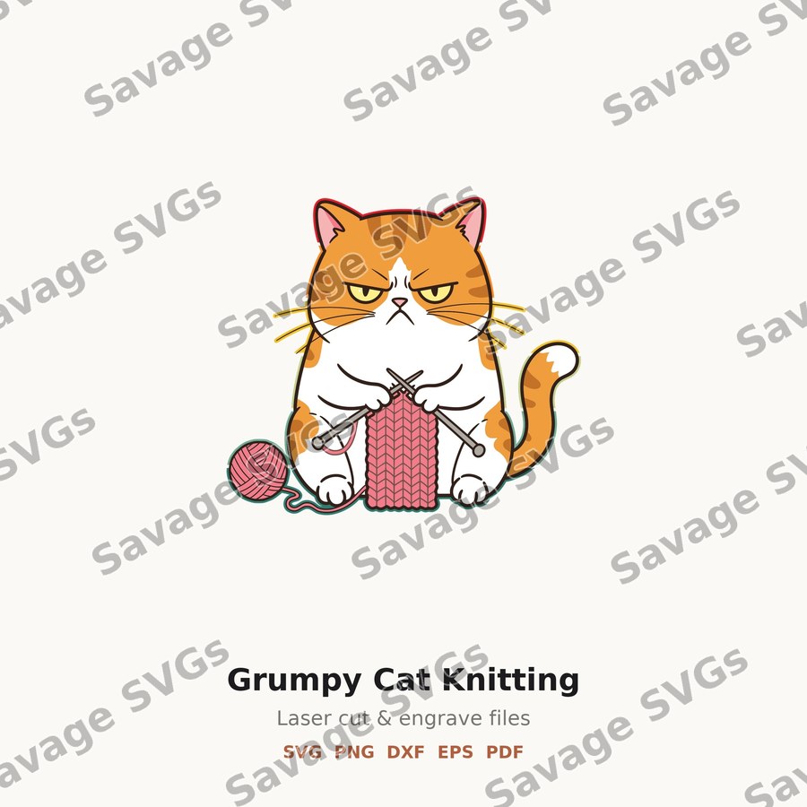 Grumpy Cat Knitting