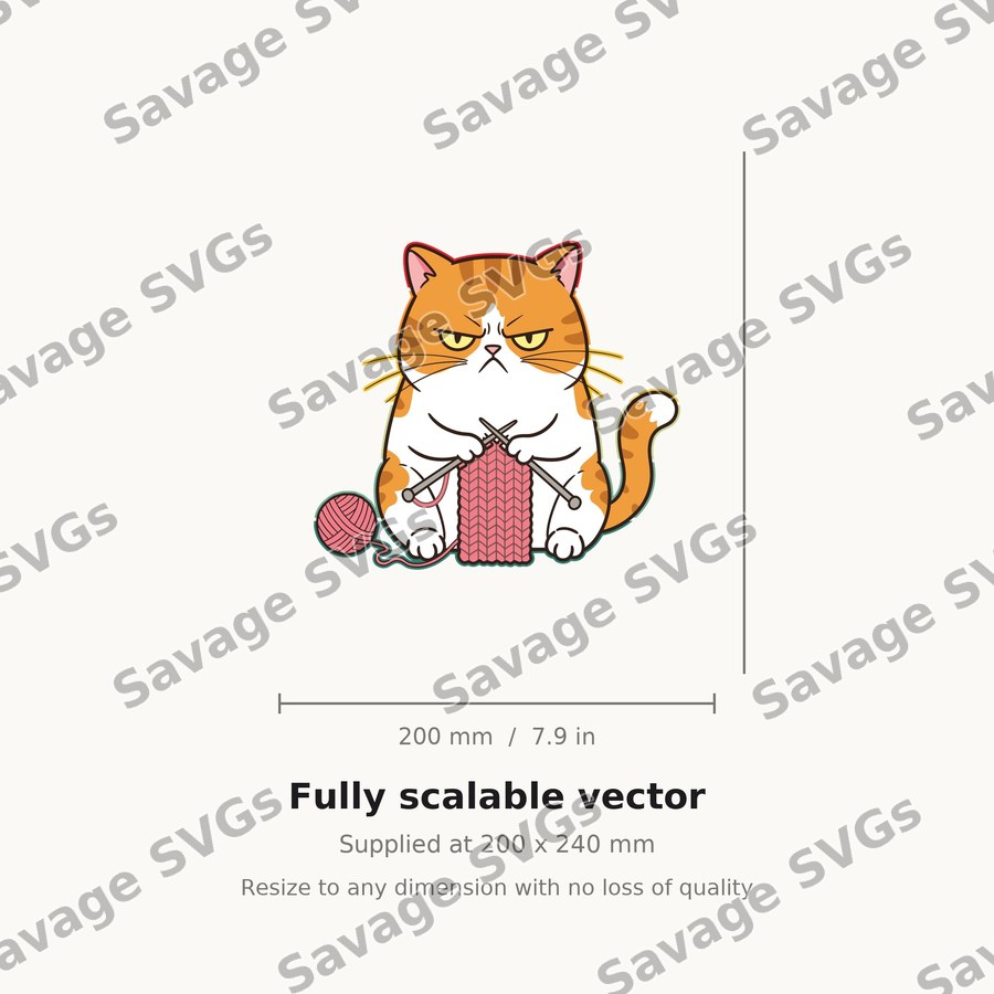 Grumpy Cat Knitting