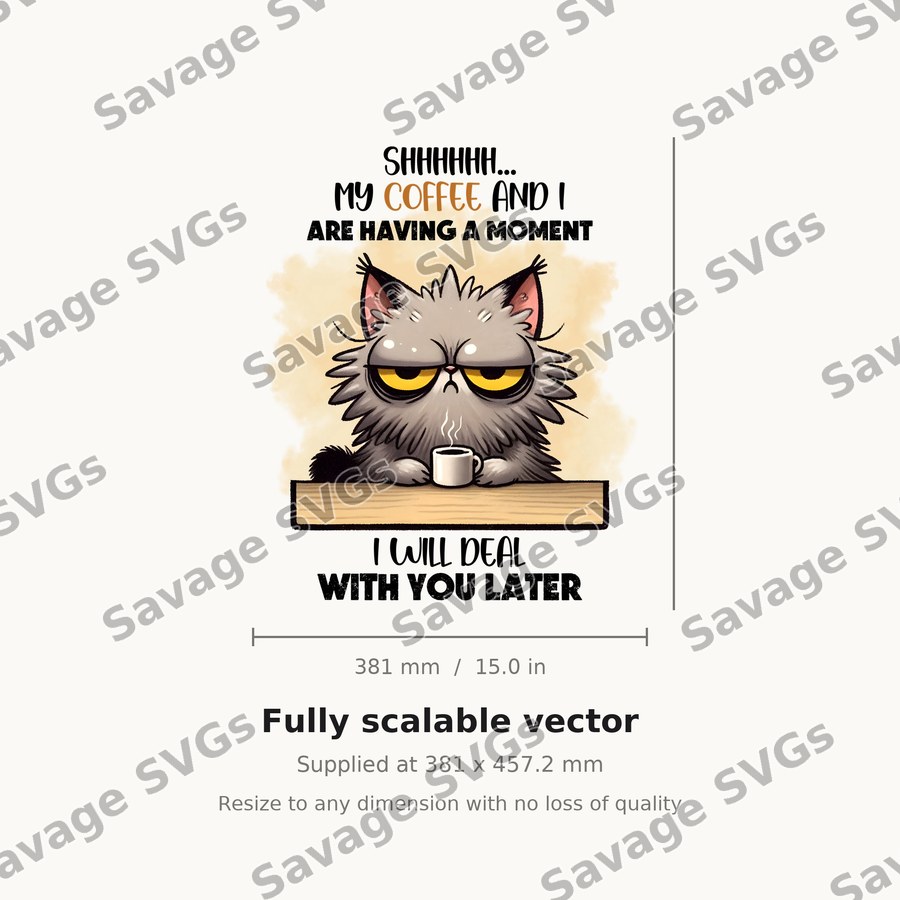 Grumpy Cat With Coffee