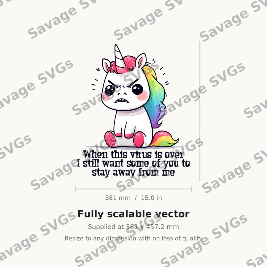 Grumpy Unicorn Virus Quote