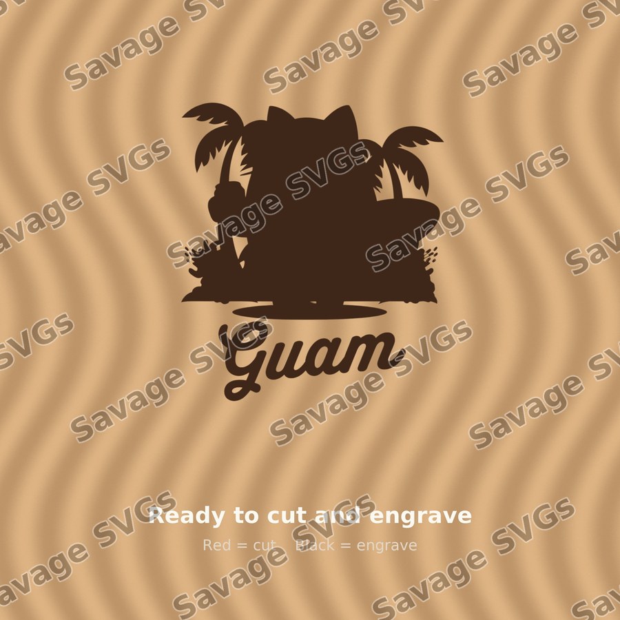 Guam Surfing Cat