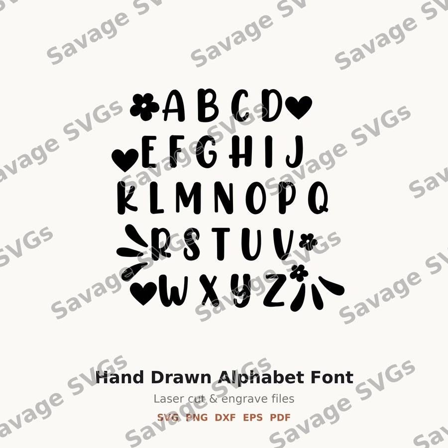 Hand Drawn Alphabet Font