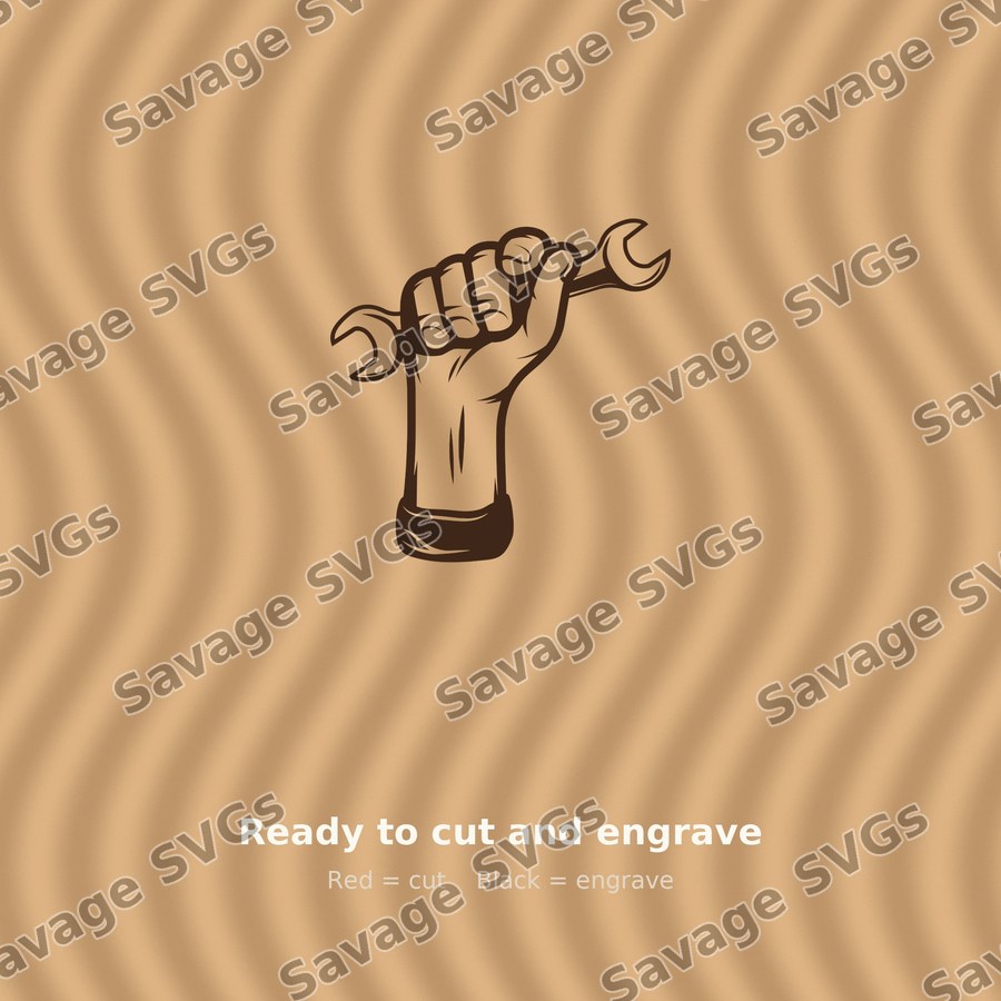 Hand Holding Wrench