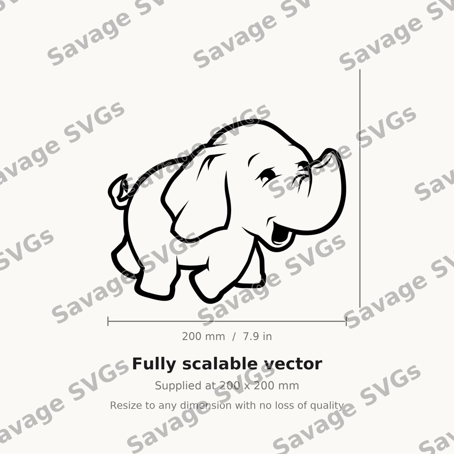 Happy Baby Elephant