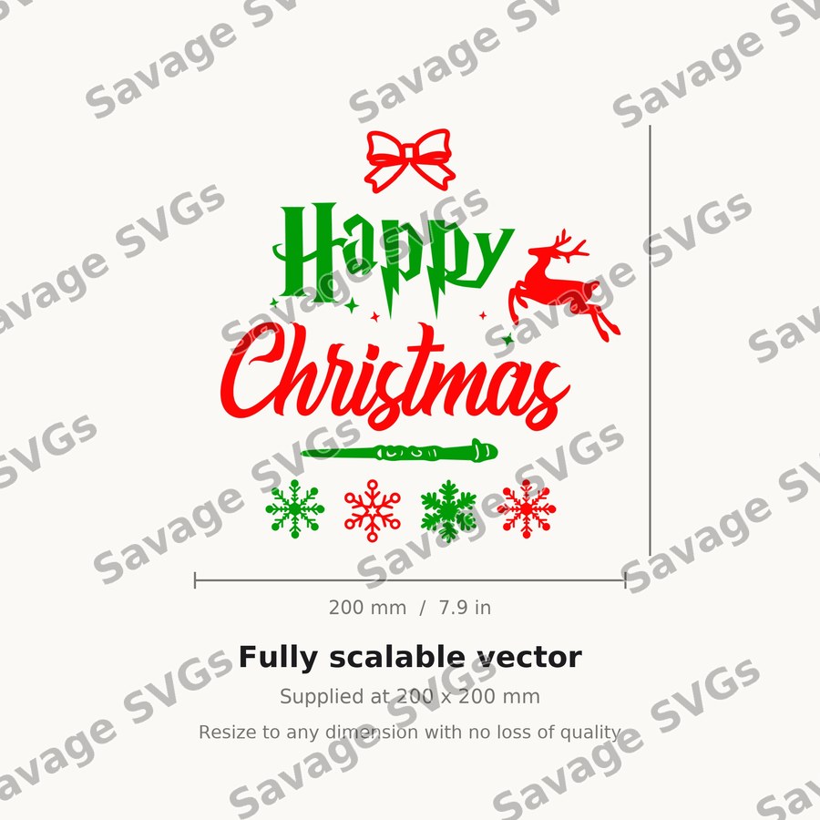 Happy Christmas Lettering