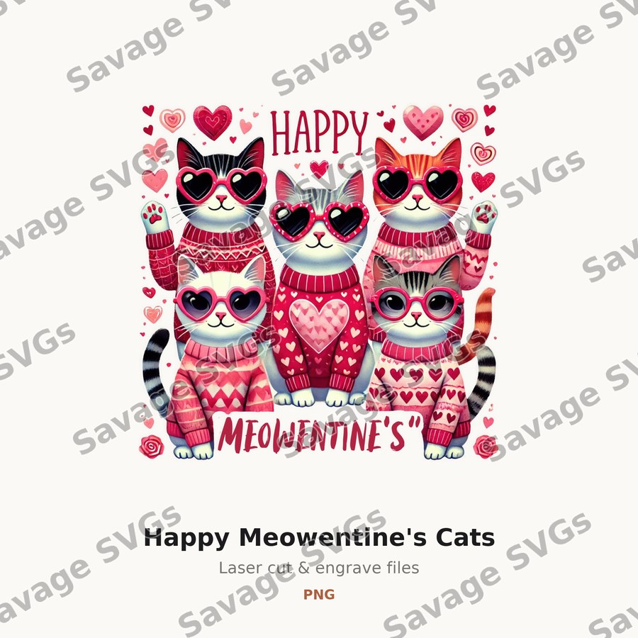Happy Meowentine's Cats