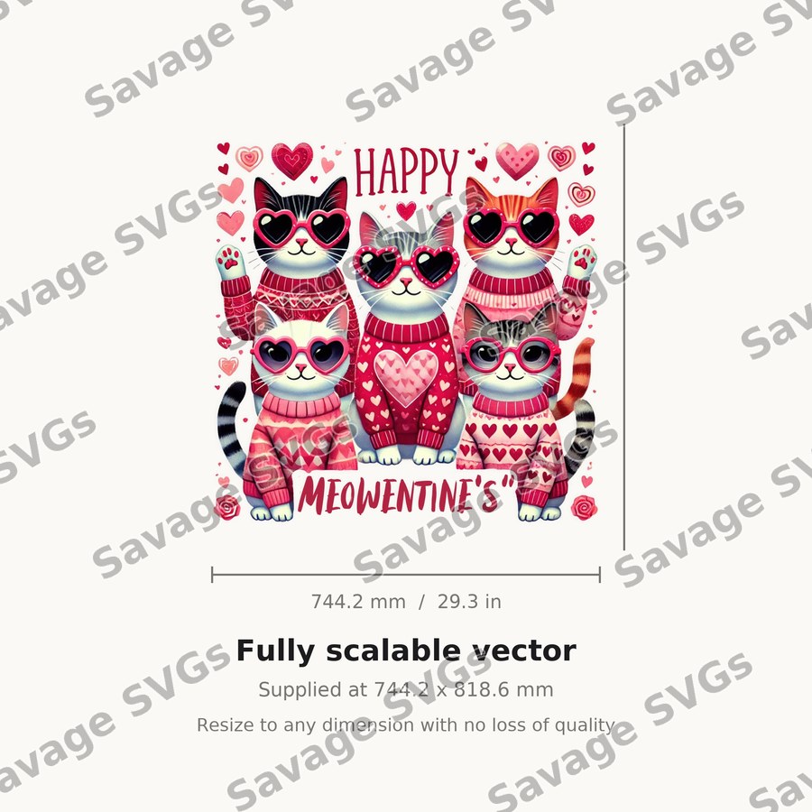 Happy Meowentine's Cats