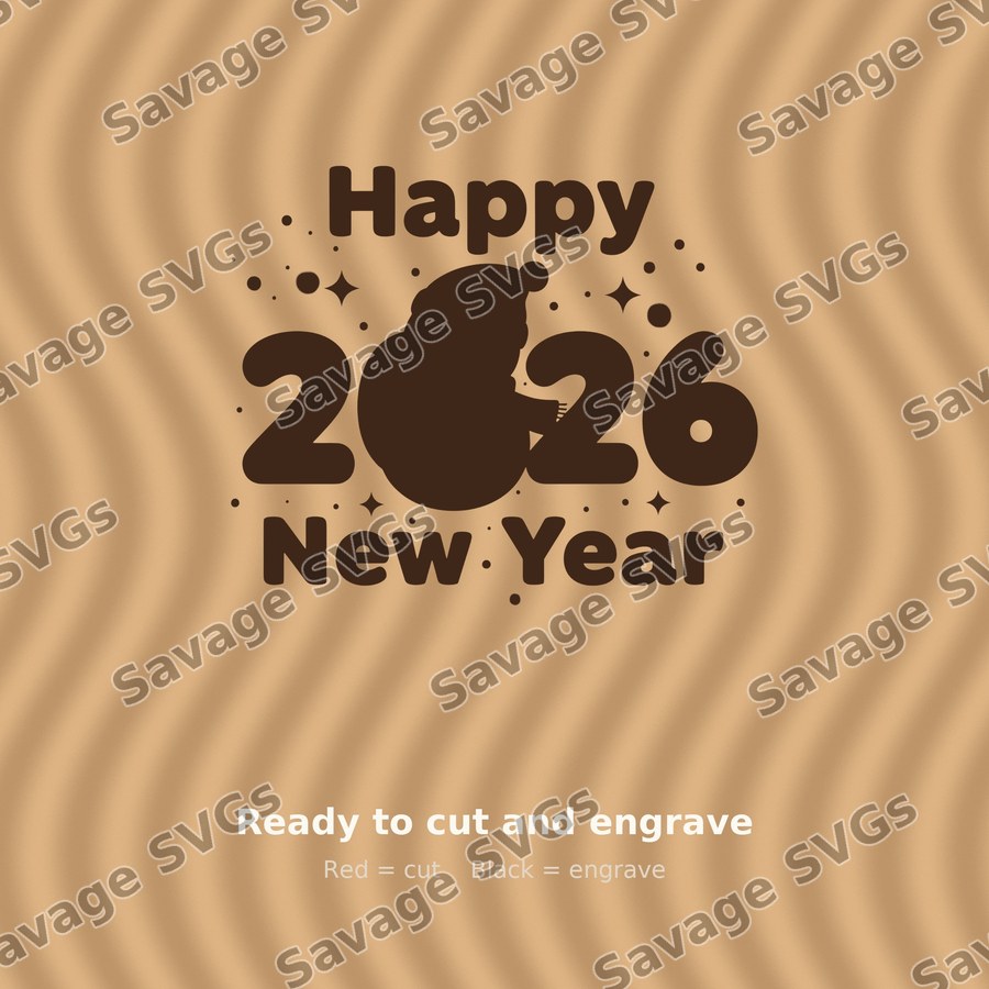 Happy New Year Snowman 2026