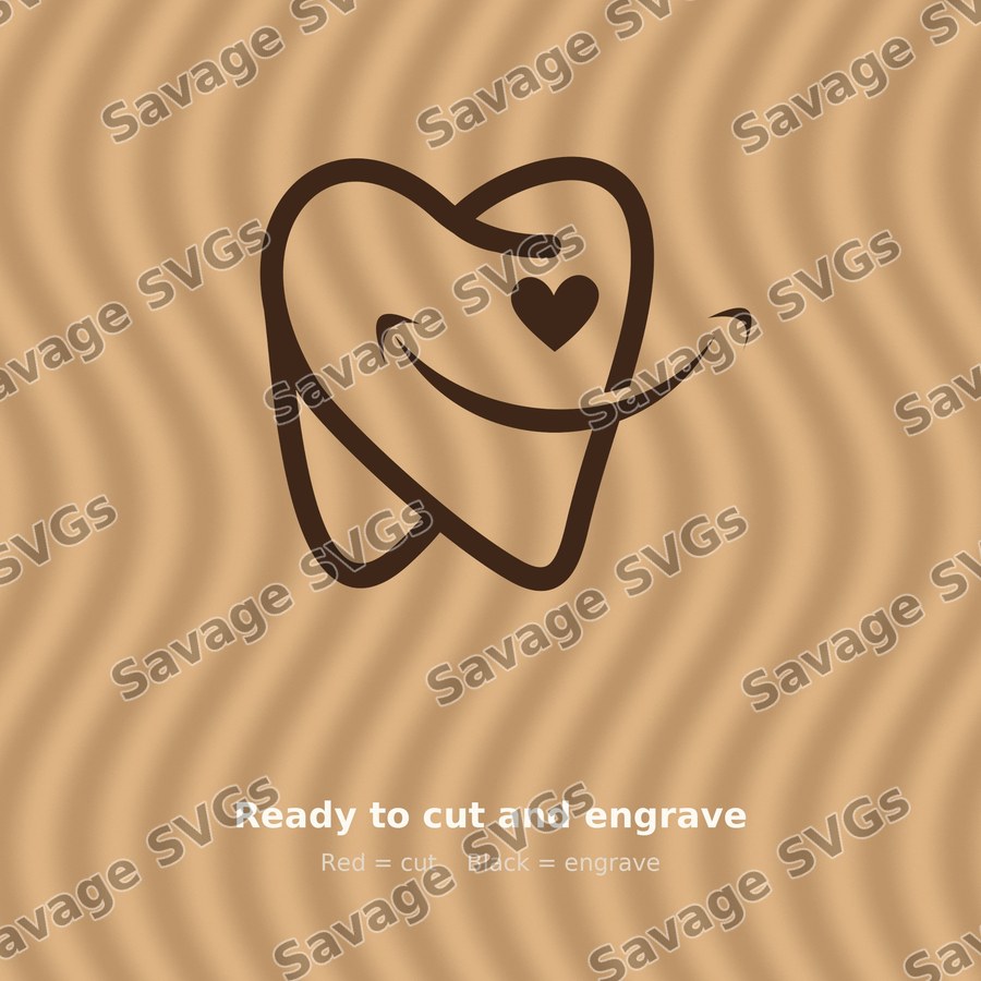 Happy Tooth With Heart