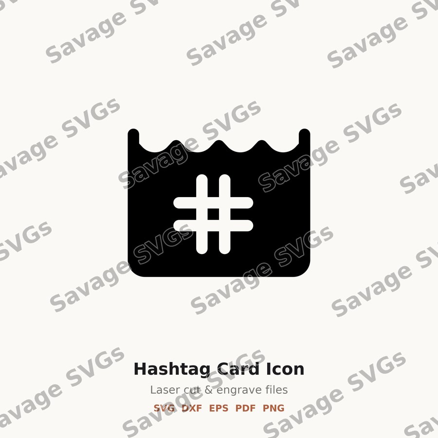 Hashtag Card Icon