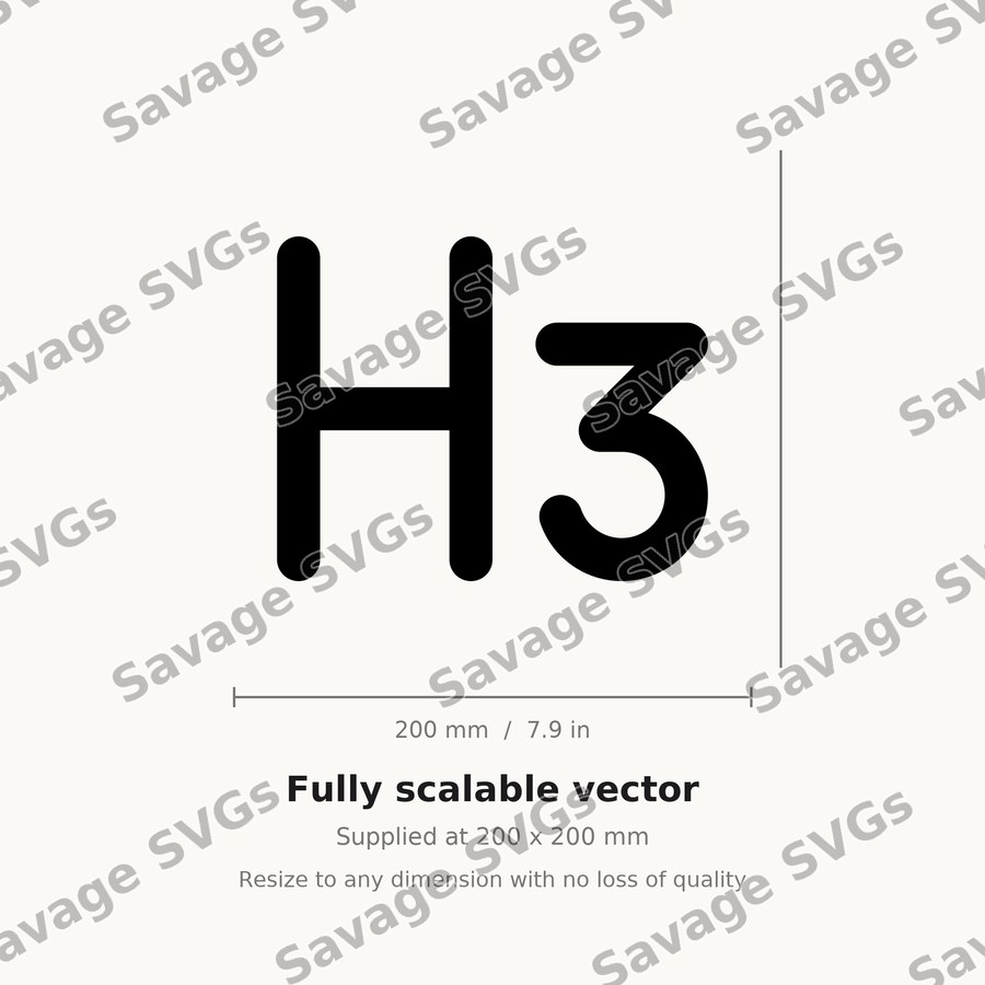 H3 Heading Icon