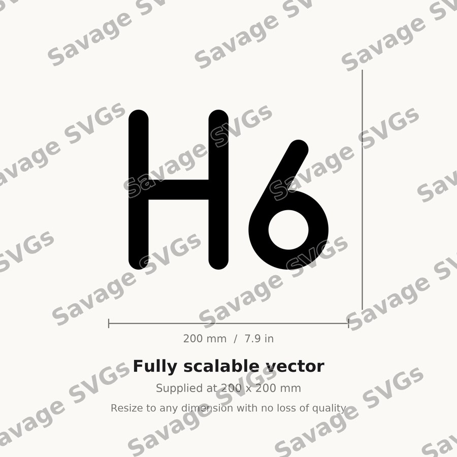 H6 Heading Icon