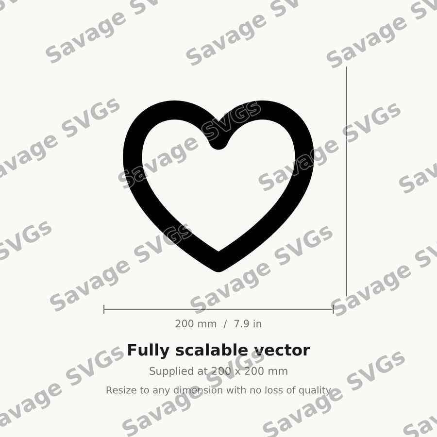 Outline Heart