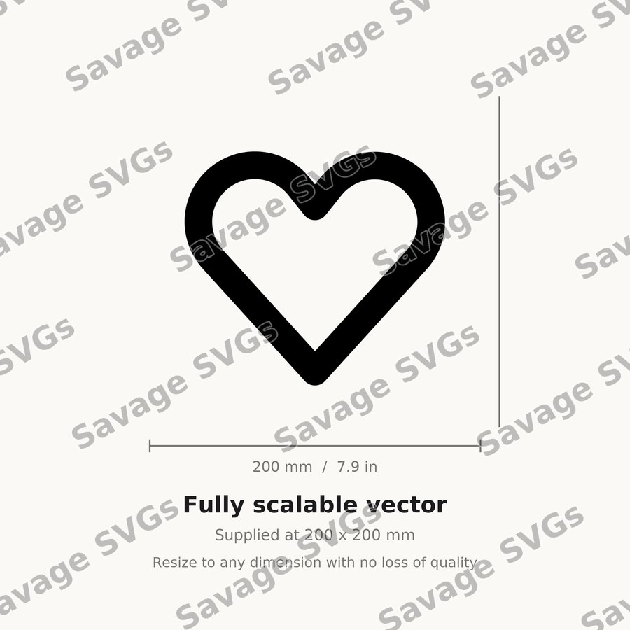 Outline Heart