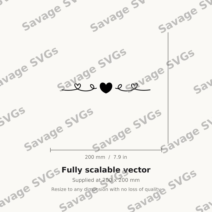 Heart Divider Line