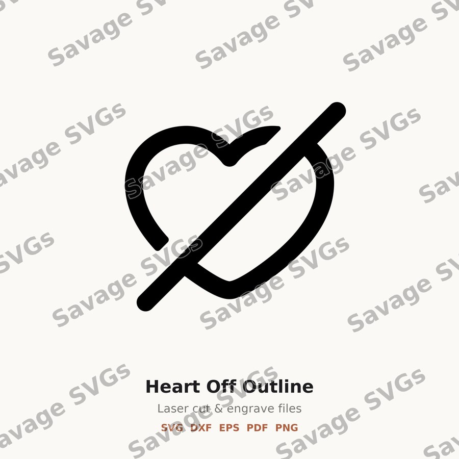 Heart Off Outline