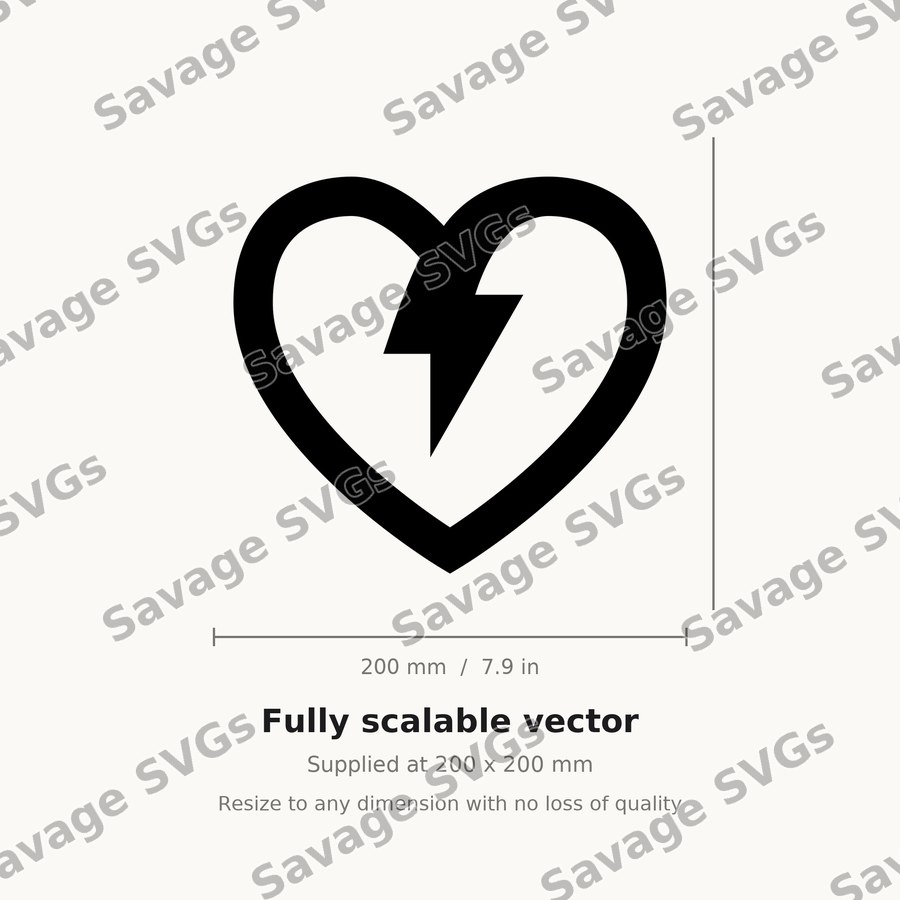 Heart With Lightning Bolt