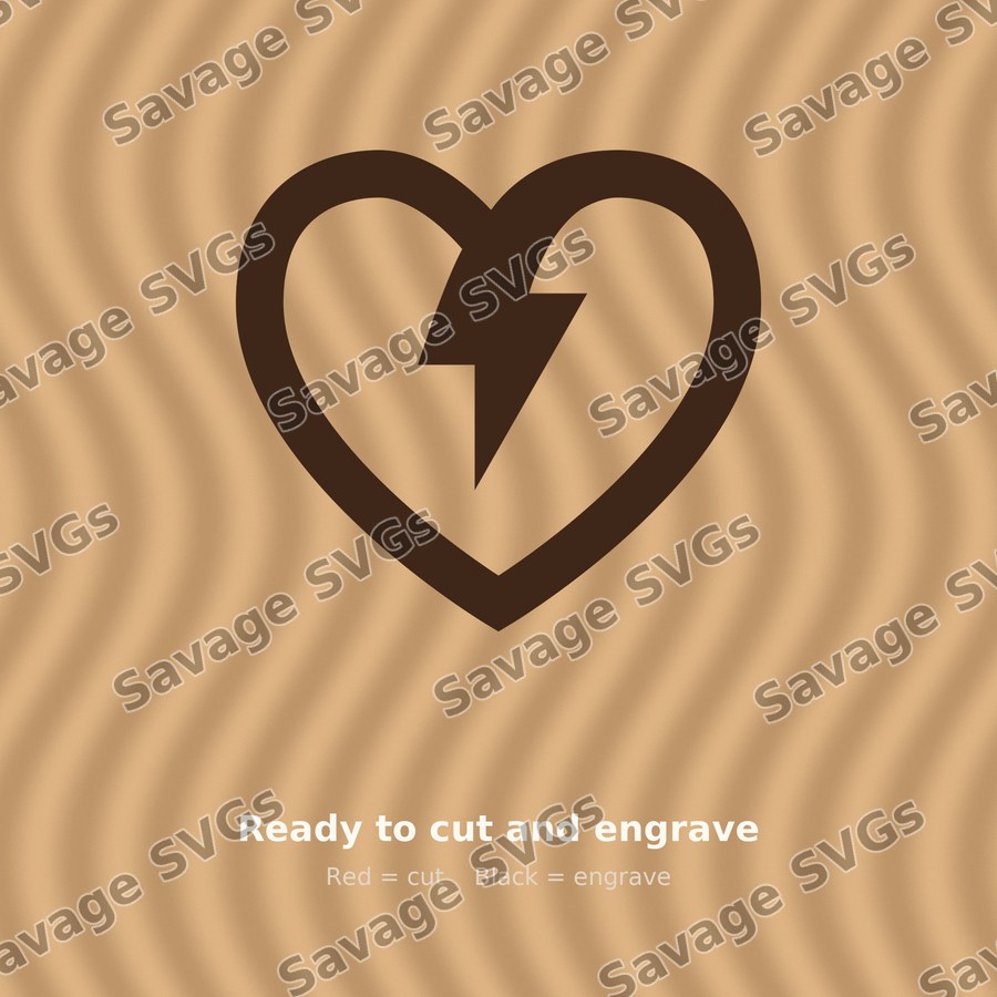 Heart With Lightning Bolt
