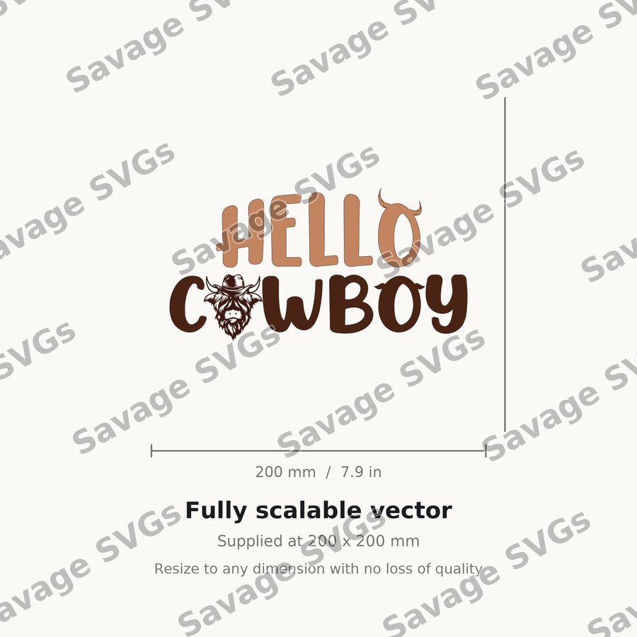 Hello Cowboy Lettering