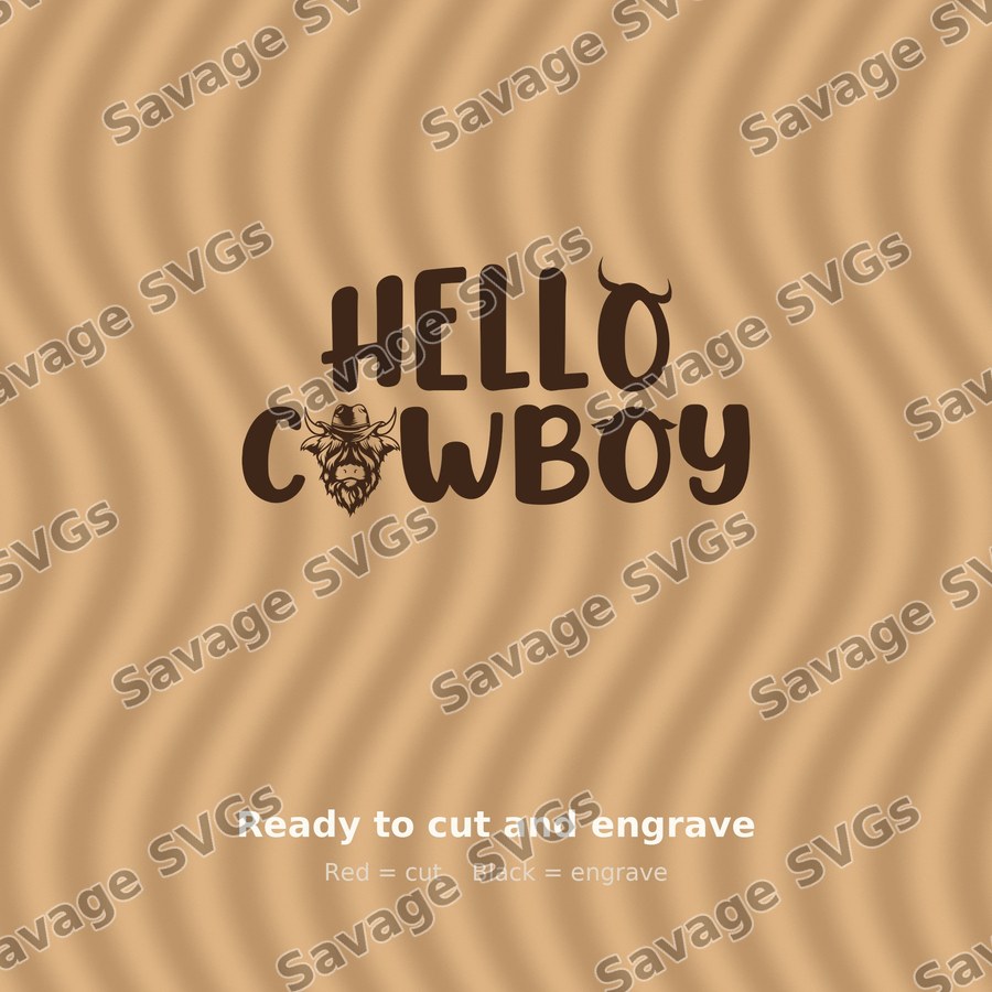 Hello Cowboy Lettering