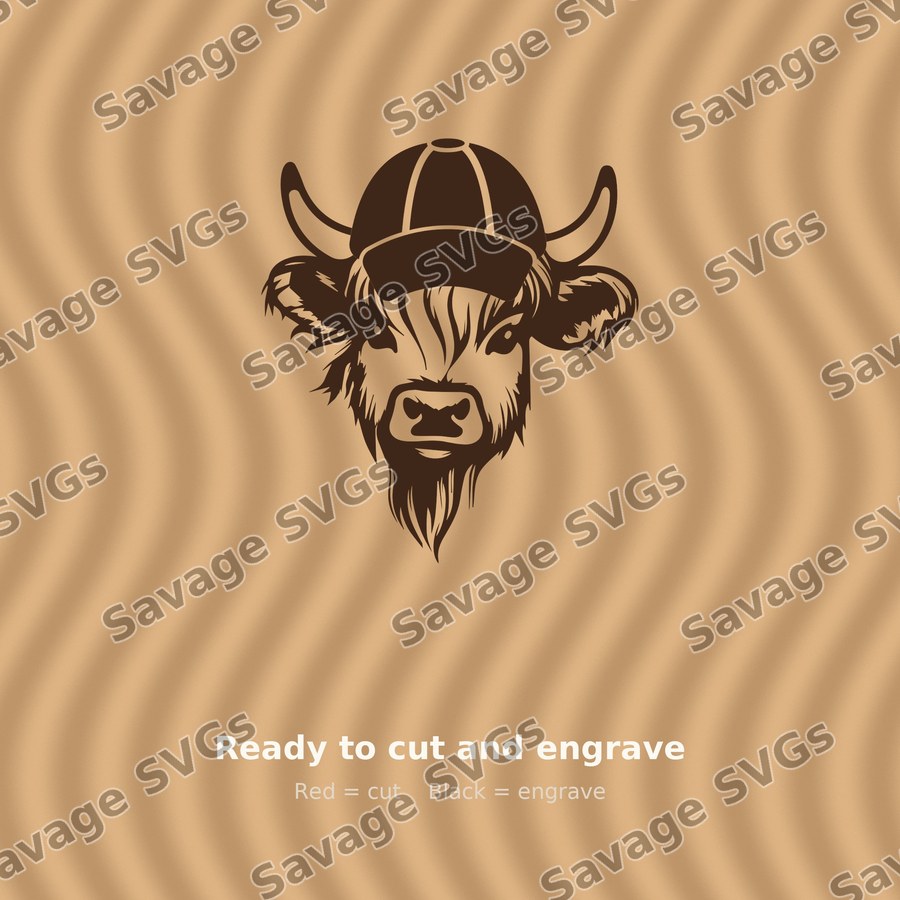 Highland Cow in Cap