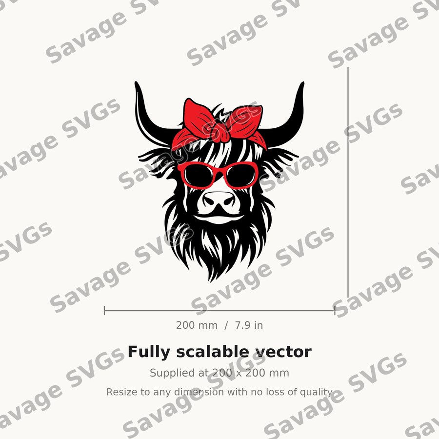 Highland Cow With Bow