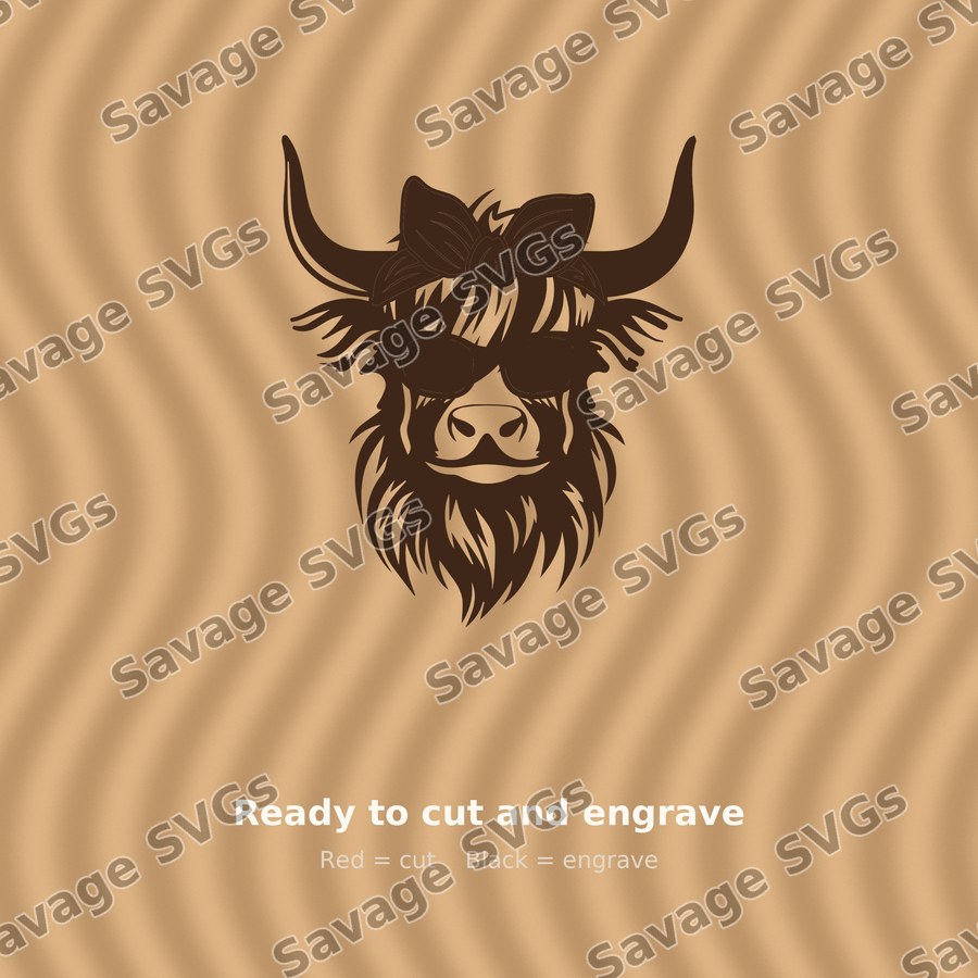 Highland Cow With Bow
