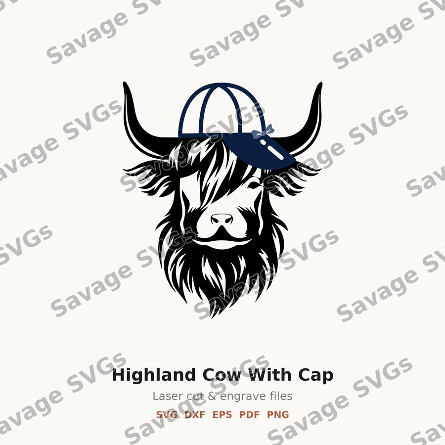 Highland Cow With Cap