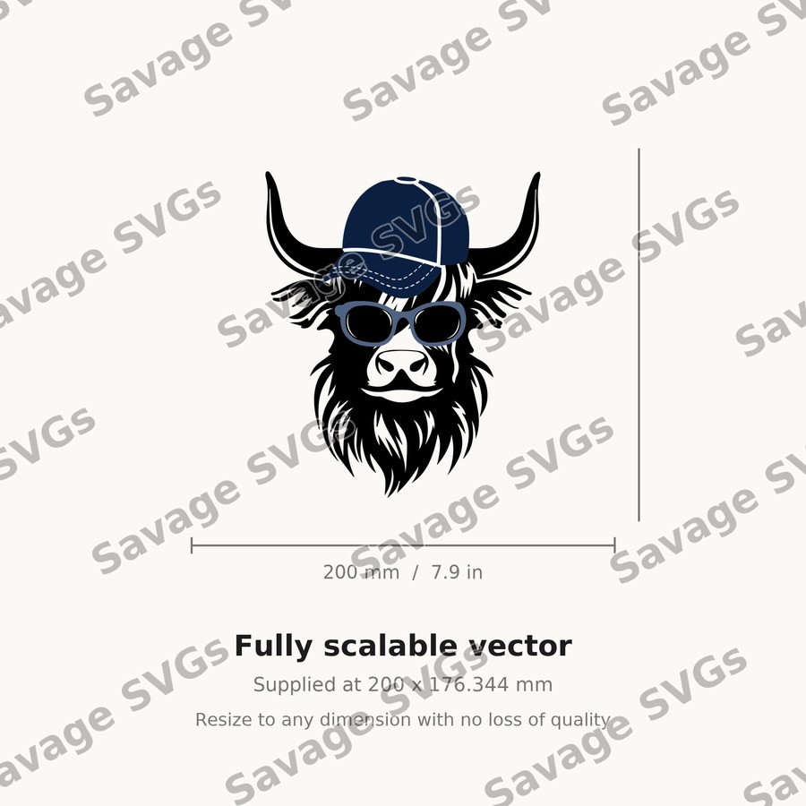 Highland Cow with Cap