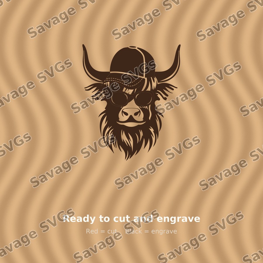 Highland Cow with Cap