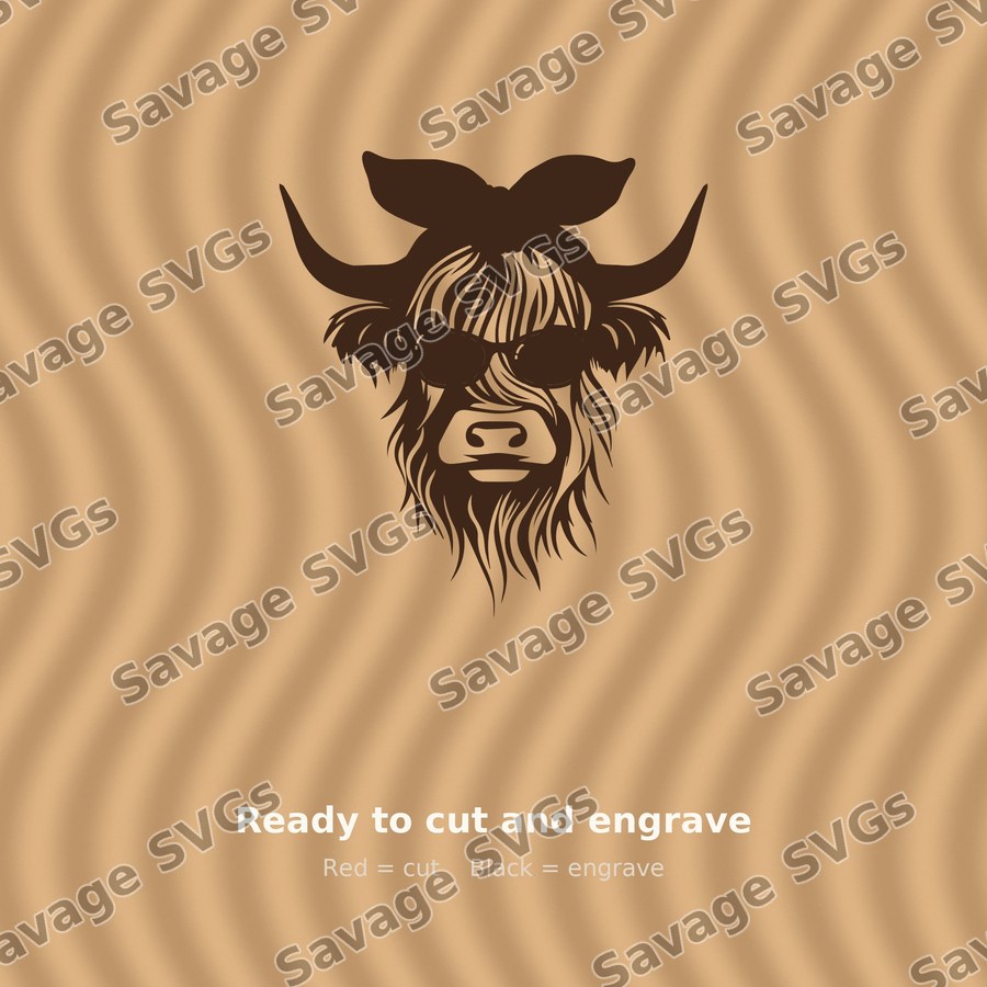 Highland Cow With Sunglasses