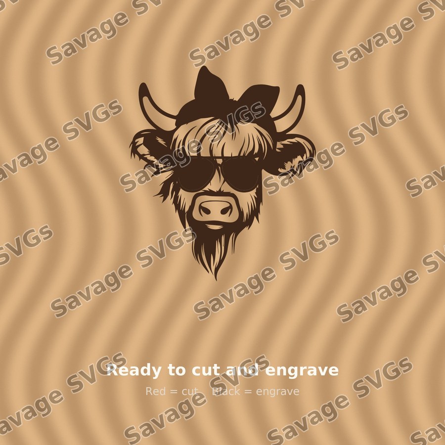 Highland Cow With Sunglasses