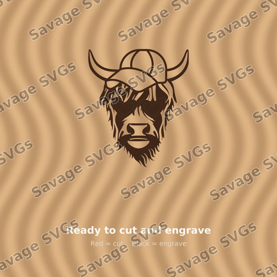 Highland Cow With Sunglasses