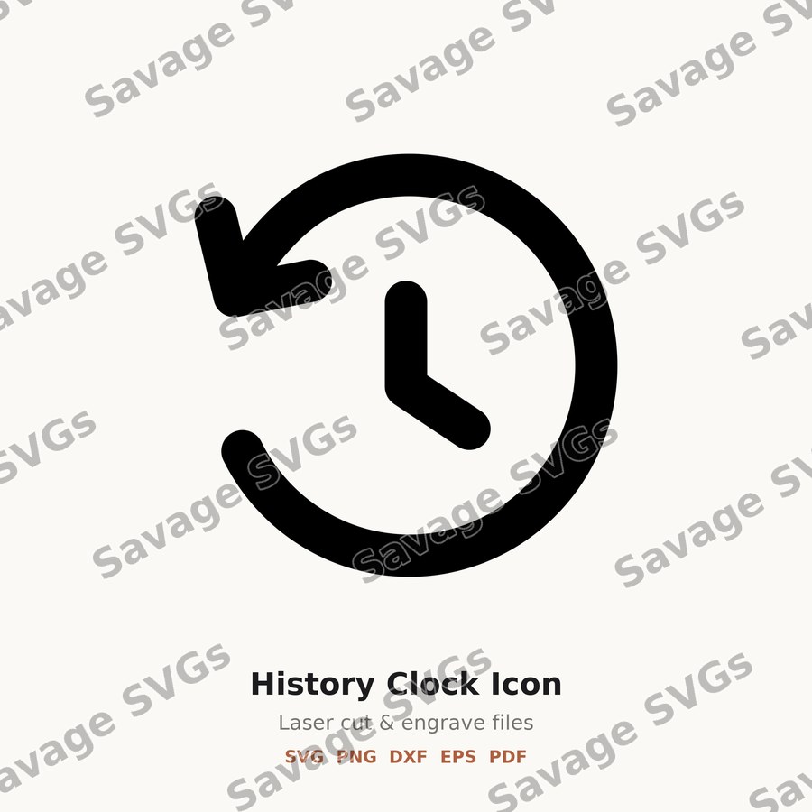 History Clock Icon