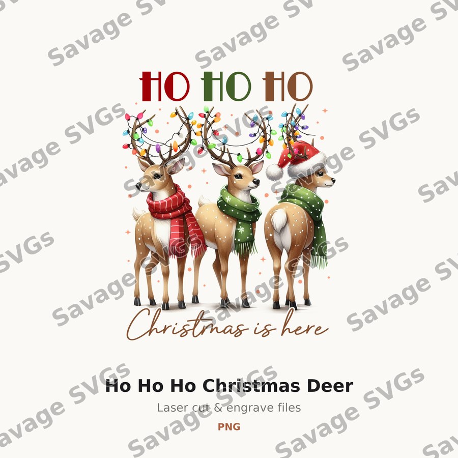 Ho Ho Ho Christmas Deer